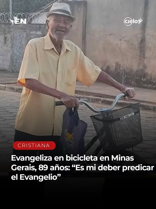 Testimonio: Arlindo predica en bicicleta a los 90 años en Minas Gerais